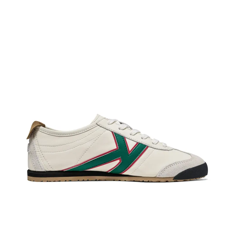 Kappa Back to Back Anti Slip Wear Resistant Low Top Skateboard Shoes Unisex White Green-1