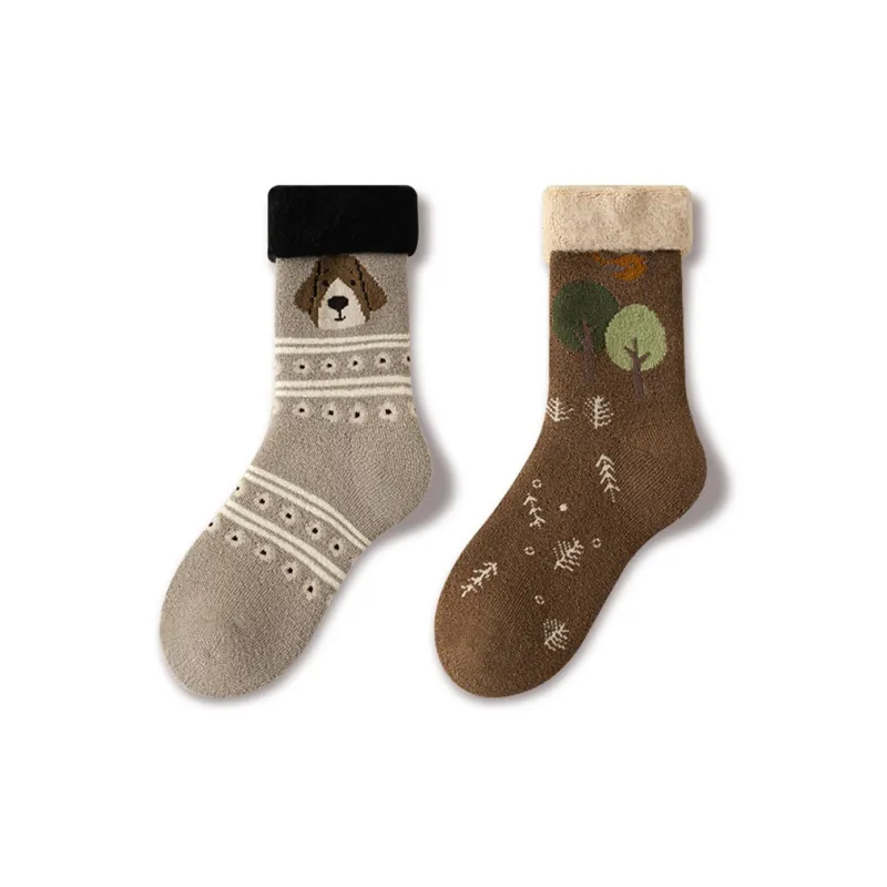JIAZINI Mid Calf Socks Women's Combo Set-0