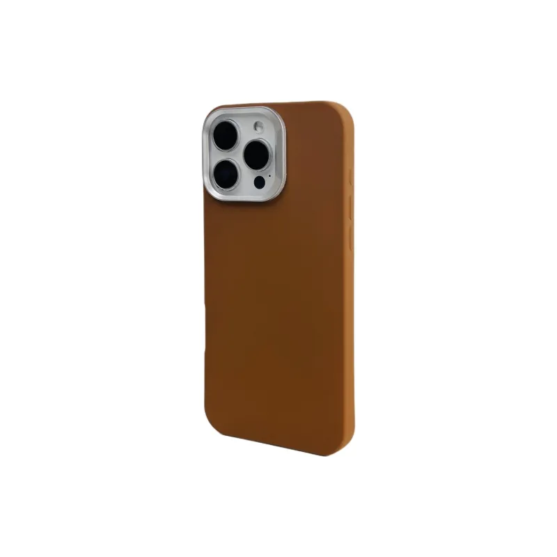 Wei Xin Acrylic Material Solid Color Silver Frame Phone Cases Compatible With IPhone 16/15 Pro Max/Apple 13/14 Pro/Max-9