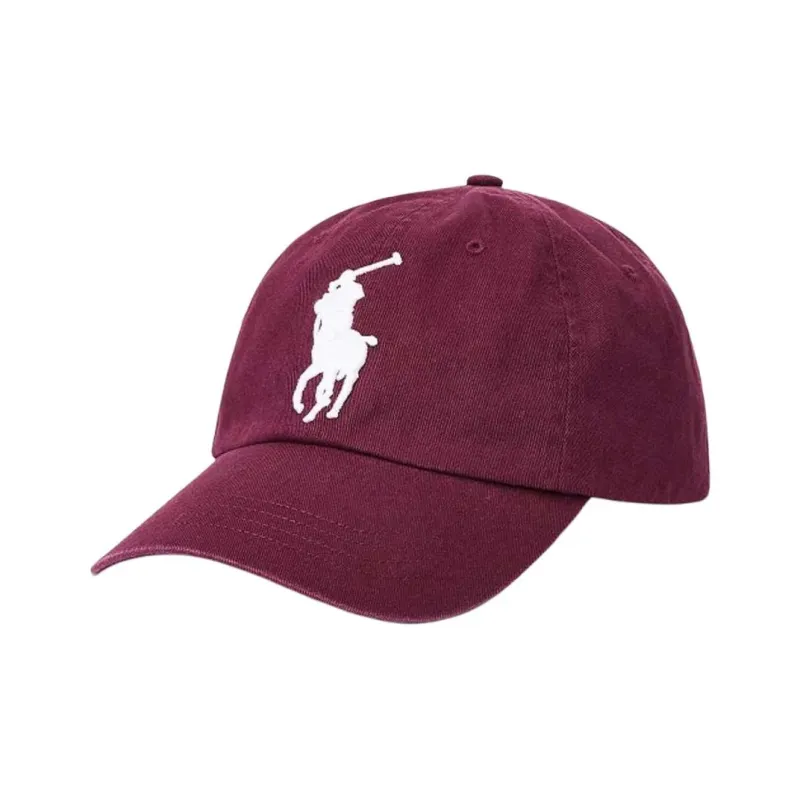 Polo Ralph Lauren Cow Leather Baseball Caps Unisex Red-0