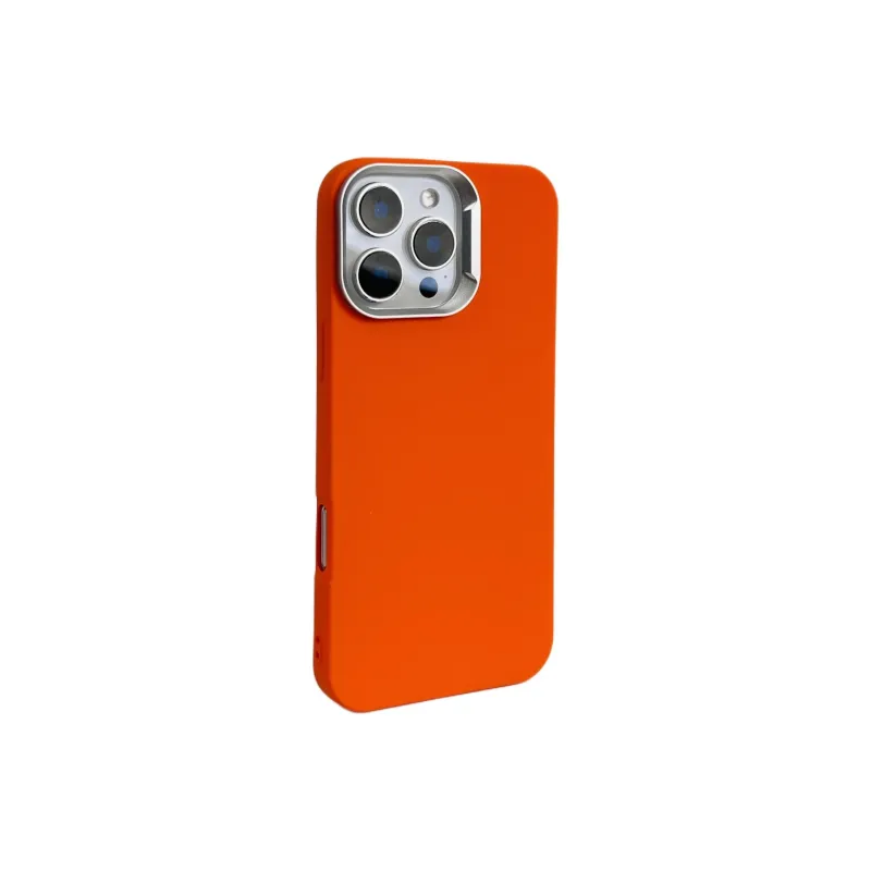 Wei Xin Acrylic Material Solid Color Silver Frame Phone Cases Compatible With IPhone 16/15 Pro Max/Apple 13/14 Pro/Max-5