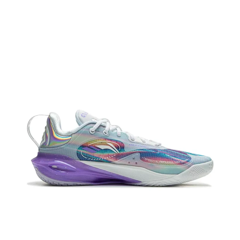 LiNing Flash Strike 11 Supportive And Elastic Low Top Basketball Shoes Men's Blue Purple-1