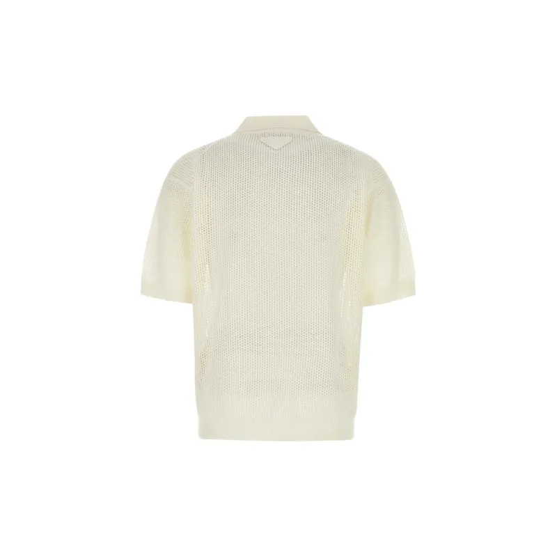PRADA Short Sleeved Collared Cardigan-1