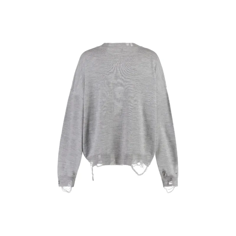R13 Distressed Merino wool Jumper-1