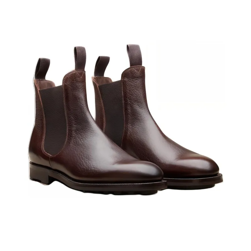 Edward Green Short Chelsea Boots Men's Dark Brown-3