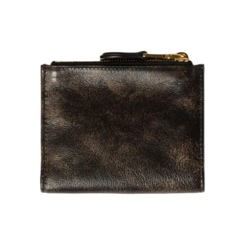 MIU MIU Lambskin Wallet Small Size Unisex Coffee-2