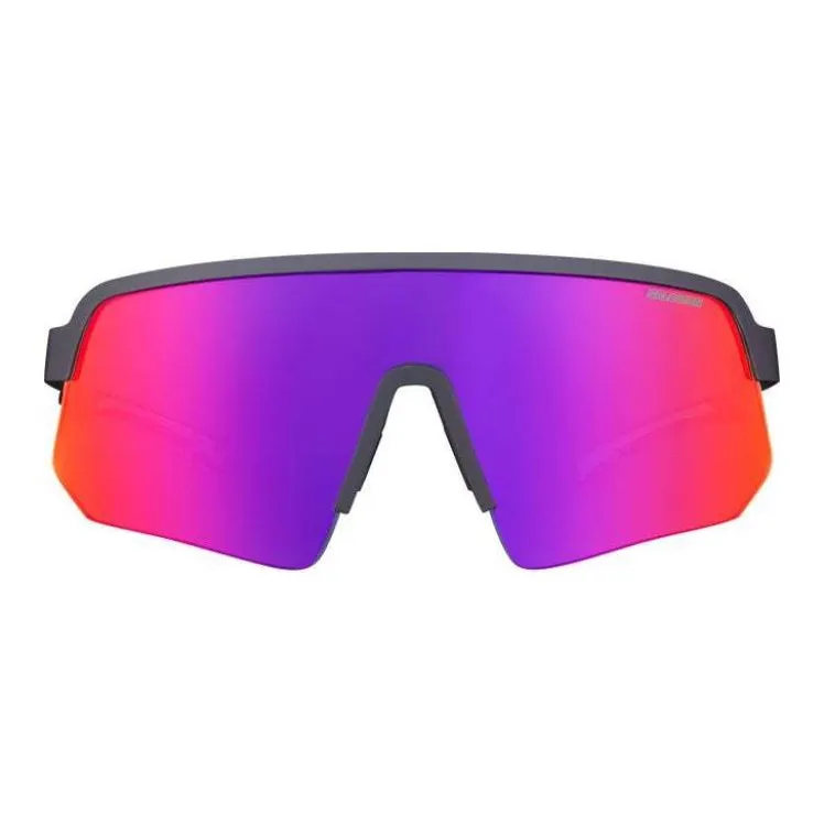 SALOMON Rubber Irregular Shape Sunglasses Unisex Black-2