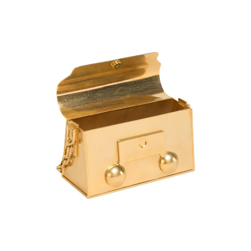 MARNI Brass Handbag Women's Gold-4