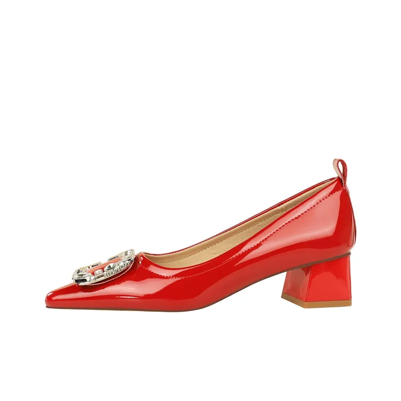 QITUMAUL Chunky Heel High Heels 4.5cm Women's-3