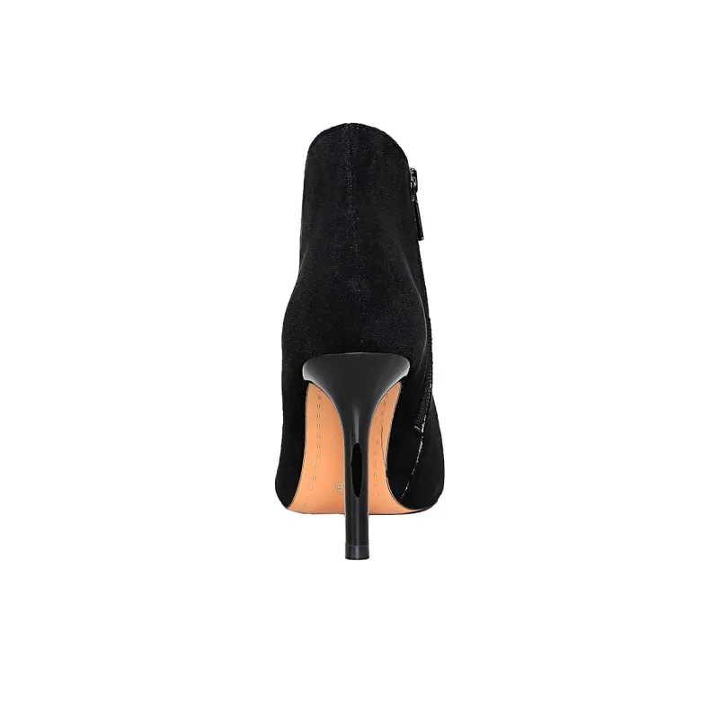 QITUMAUL Ankle Boots 10cm Women's Black-3