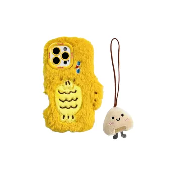Wei Xin Plush Material Plush Shrimp And Carp Fry Phone Cases Compatible With IPhone 16/15 Pro Max/Apple 13/14 Pro/Max