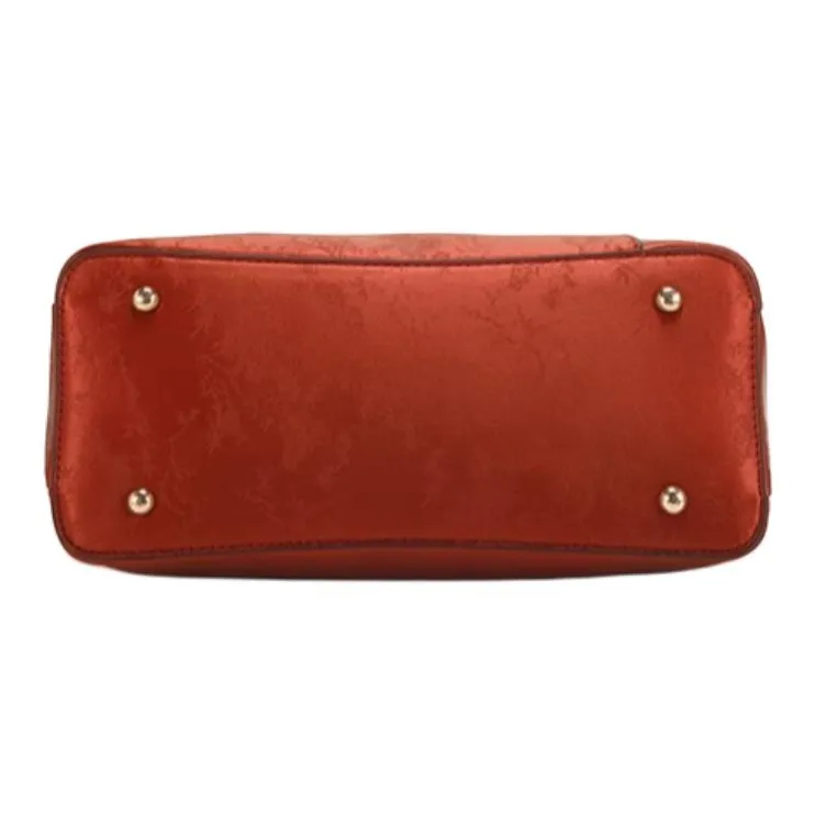 PAYOT Microfiber Synthetic Leather Wedding Set Shoulder Bag Crossbody Bag Handbag Regular Women's Brick Red-4