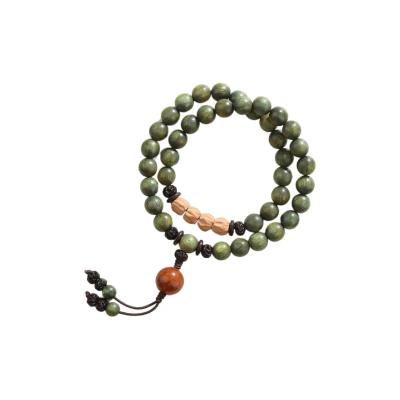 Zheng Baifu Green Sandalwood Bracelets Unisex-0