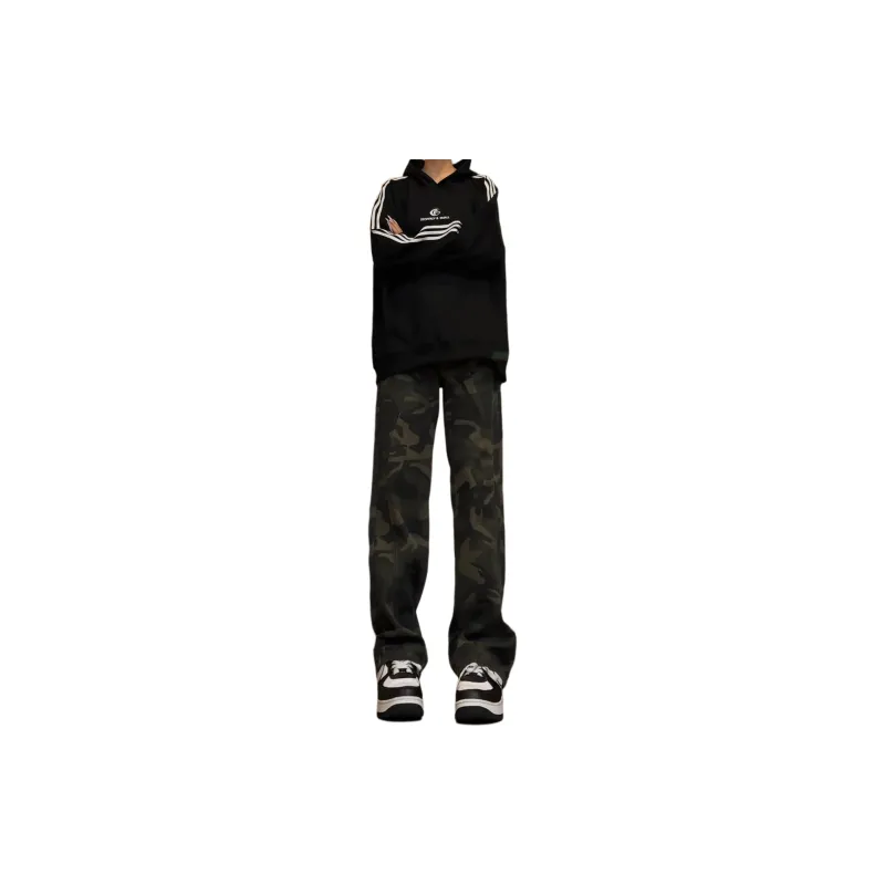 TESTUNG Jeans Unisex Green Camouflage-3