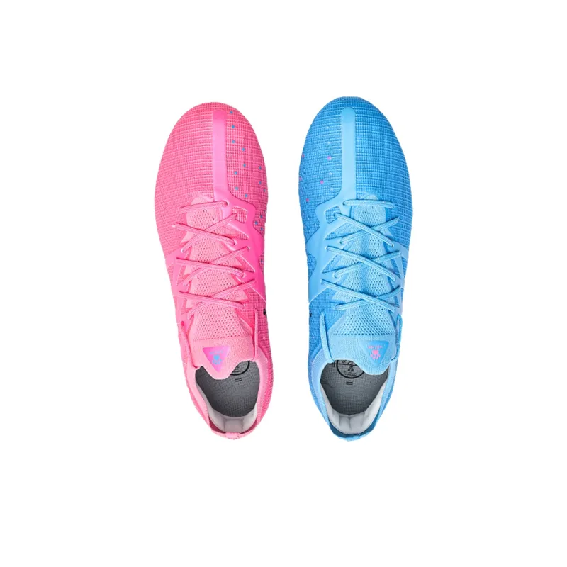 KELME MG Rubber Short Studs Artificial Ground Natural Ground Cushioning Anti-Twist Soccer Shoes Unisex Pink Blue-4