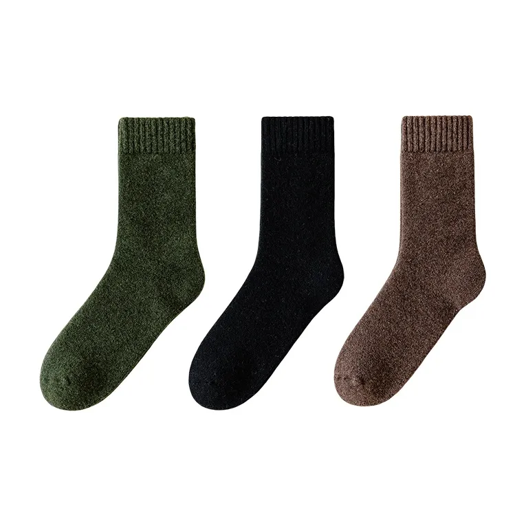 XIANSINIAO Mid Calf Socks Men's 3 Pack-3