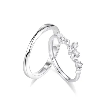 LUCA Sterling Silver Rings Unisex Gift Box Set