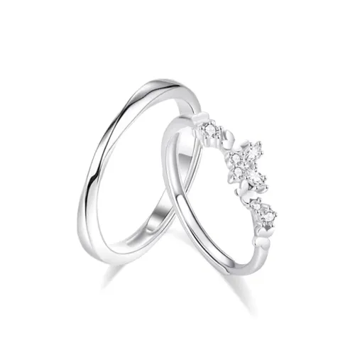 LUCA Sterling Silver Rings Unisex Gift Box Set