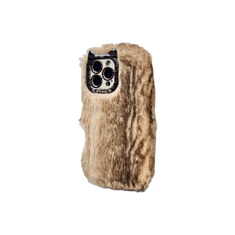 Wei Xin Plush Material Plush Gradient Phone Cases Compatible With IPhone 16/15 Pro Max/Apple 13/14 Pro/Max-2