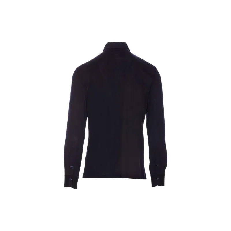 Brunello Cucinelli Long Sleeved Straight Hem Polo Shirt-1