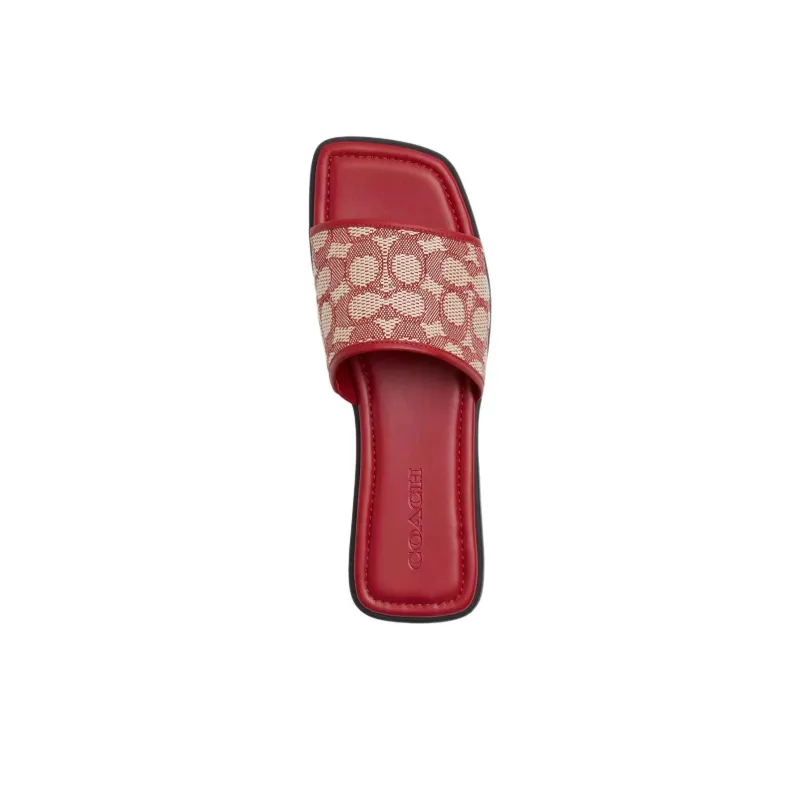 COACH Slide Slippers Women's Red-4