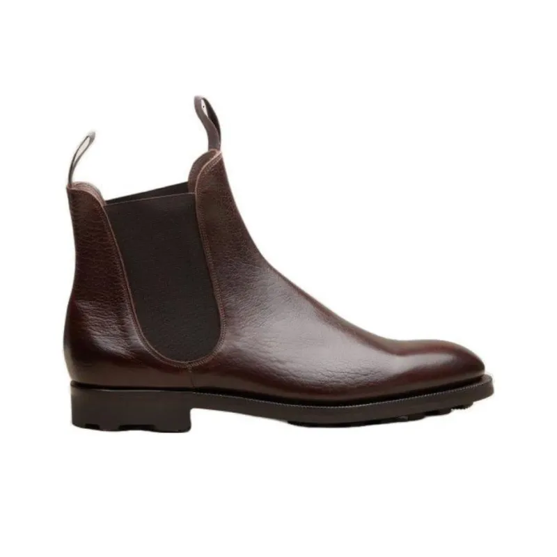 Edward Green Short Chelsea Boots Men's Dark Brown-1
