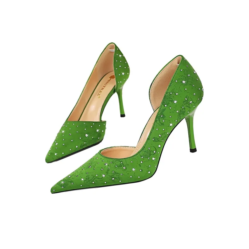 QITUMAUL Slim Heel High Heels 8cm Women's-14