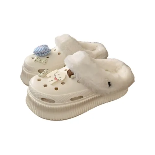 SHIGUDE Slippers Women's, Cream White