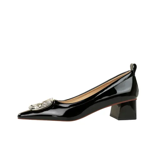 QITUMAUL Chunky Heel High Heels 4.5cm Women's