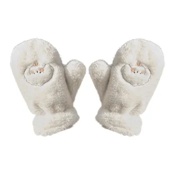 Mulinsen Rabbit Fur Knit Gloves Unisex