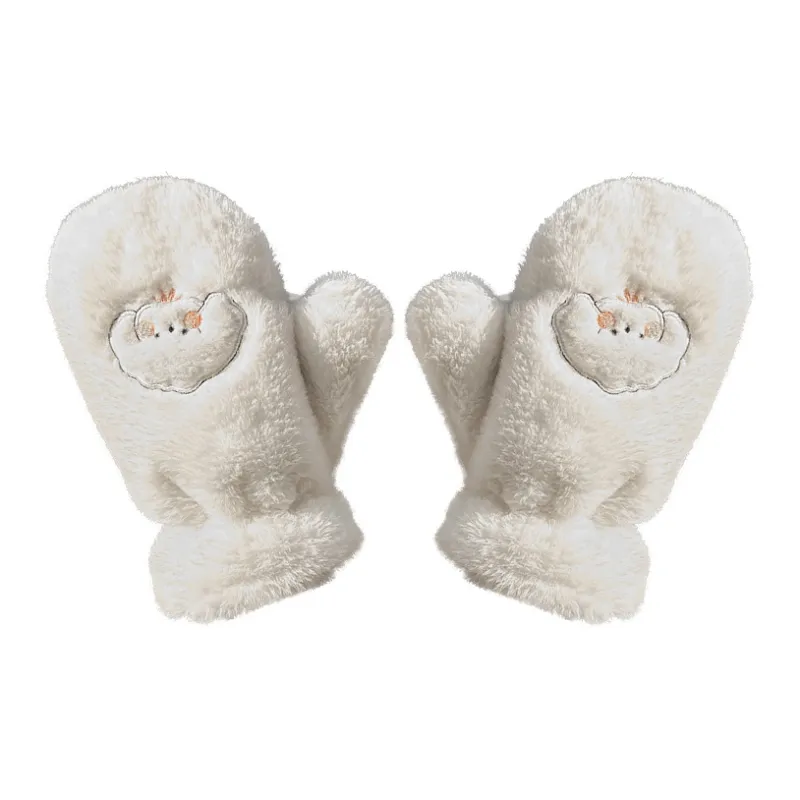 Mulinsen Rabbit Fur Knit Gloves Unisex-0