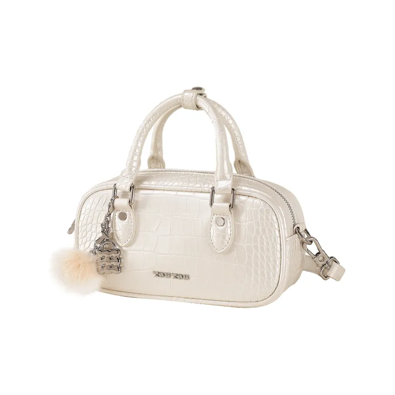 TOUTOU PU Crossbody Bag Regular Women's Cream White-2