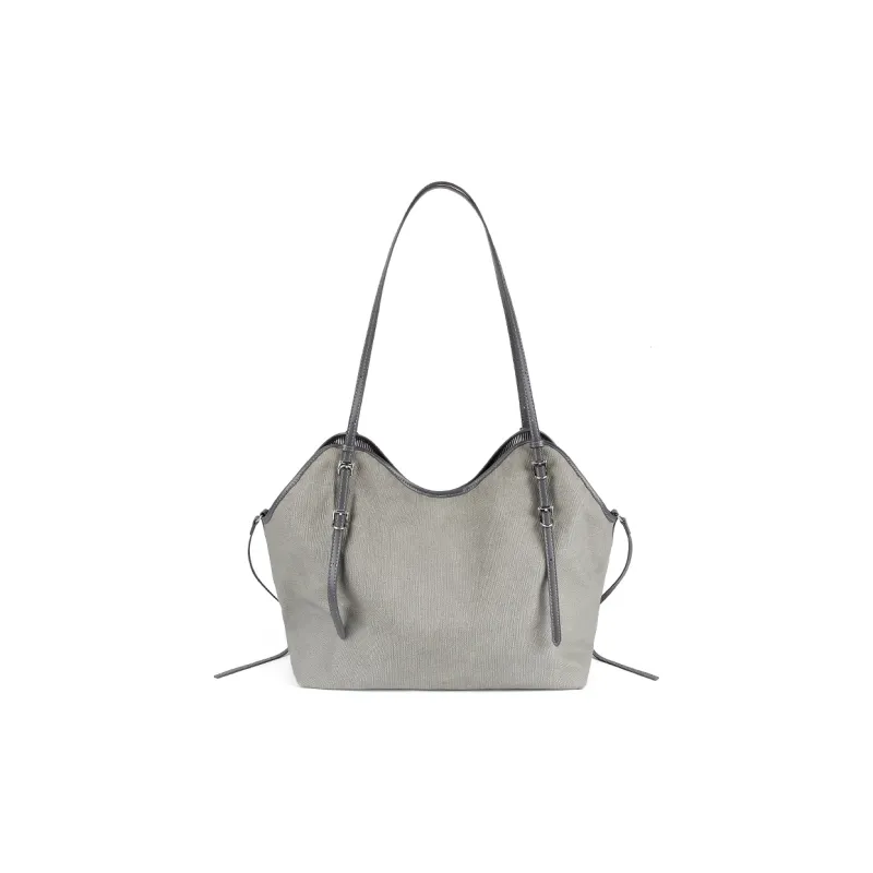 YOCAMU Canvas Canvas Shoulder Bag Large Size Women's Green/Gray Blue-7