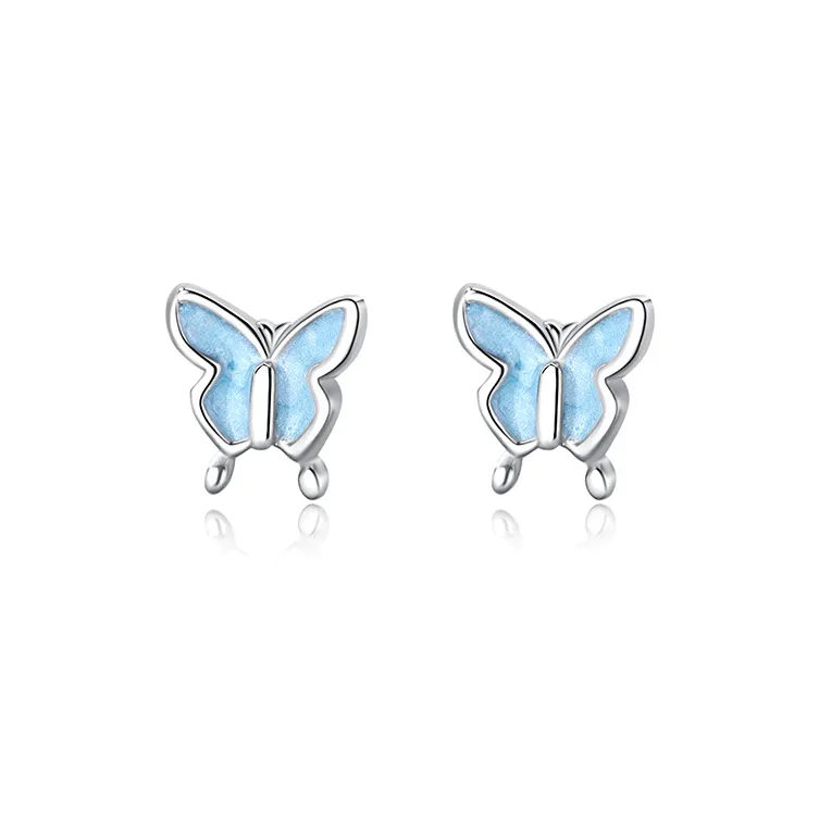 7℃ S925 Silver Stud Earrings Women's-0