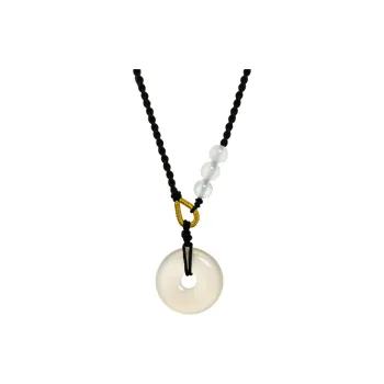 Bubble Scallops Obsidian Necklaces Unisex