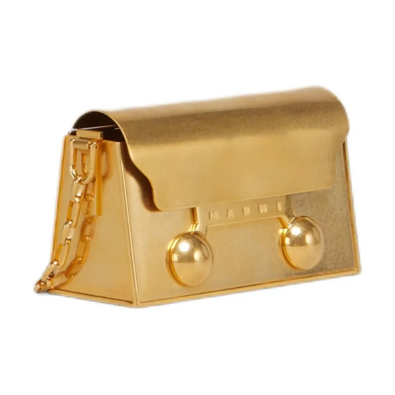 MARNI Brass Handbag Women's Gold-2