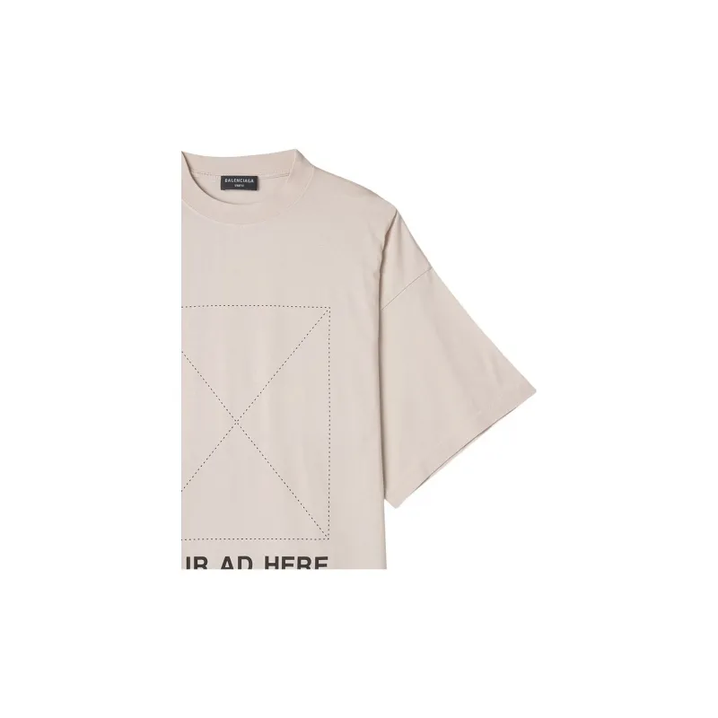 Balenciaga T Shirts Men Beige-3