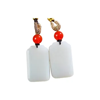 Jade Charm Yao Hetian Jade Pendants White Jade/Pale Greenish White Jade Unisex