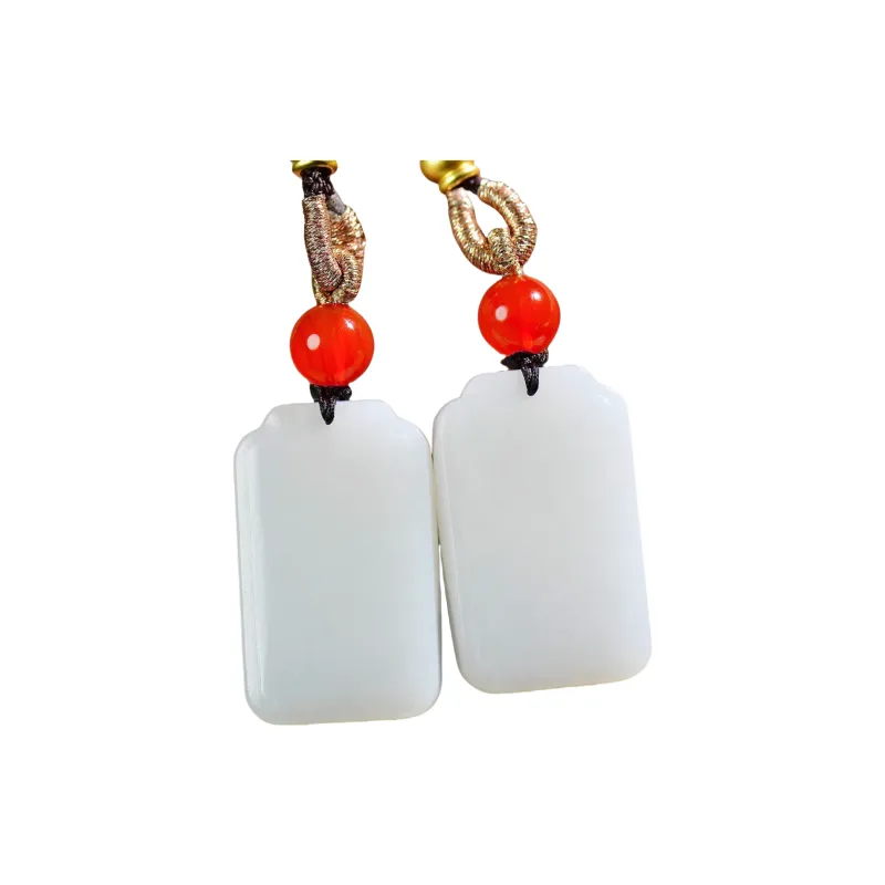 Jade Charm Yao Hetian Jade Pendants White Jade/Pale Greenish White Jade Unisex-0