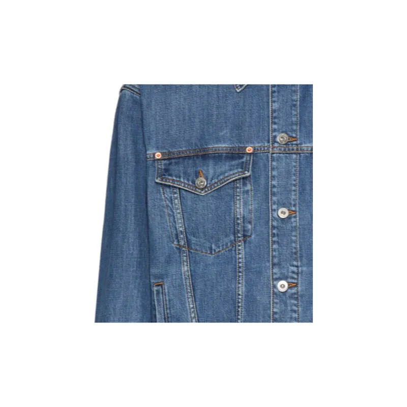 Valentino Buttoned Twill Denim Jacket-4