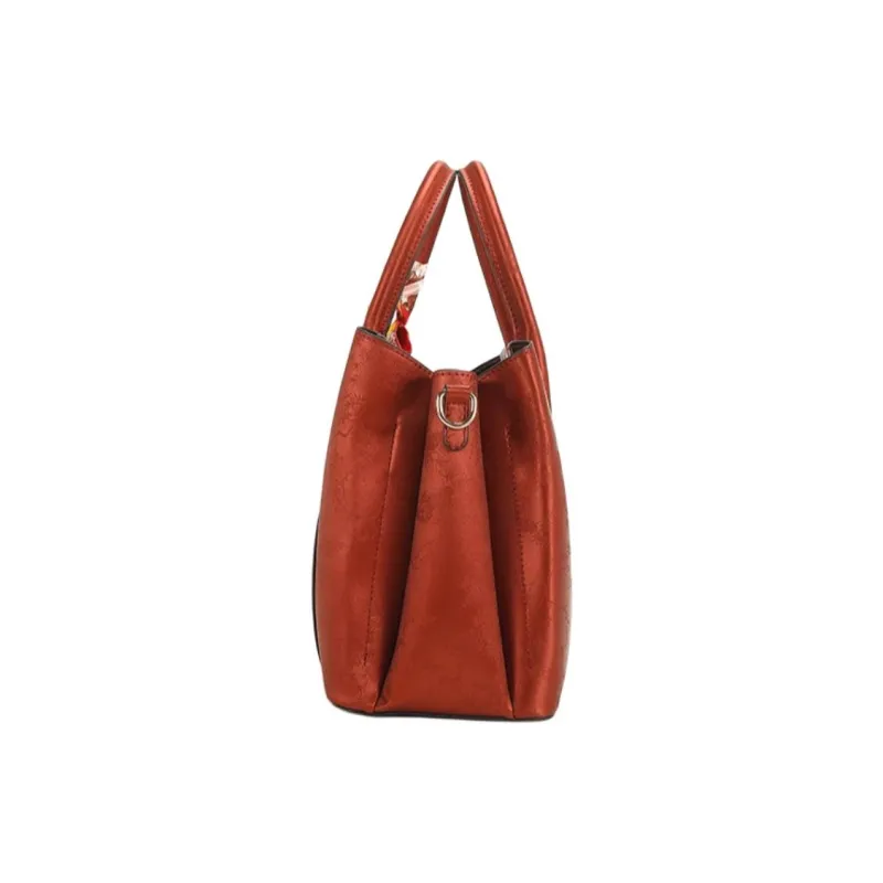 PAYOT Microfiber Synthetic Leather Wedding Set Shoulder Bag Crossbody Bag Handbag Regular Women's Brick Red-3