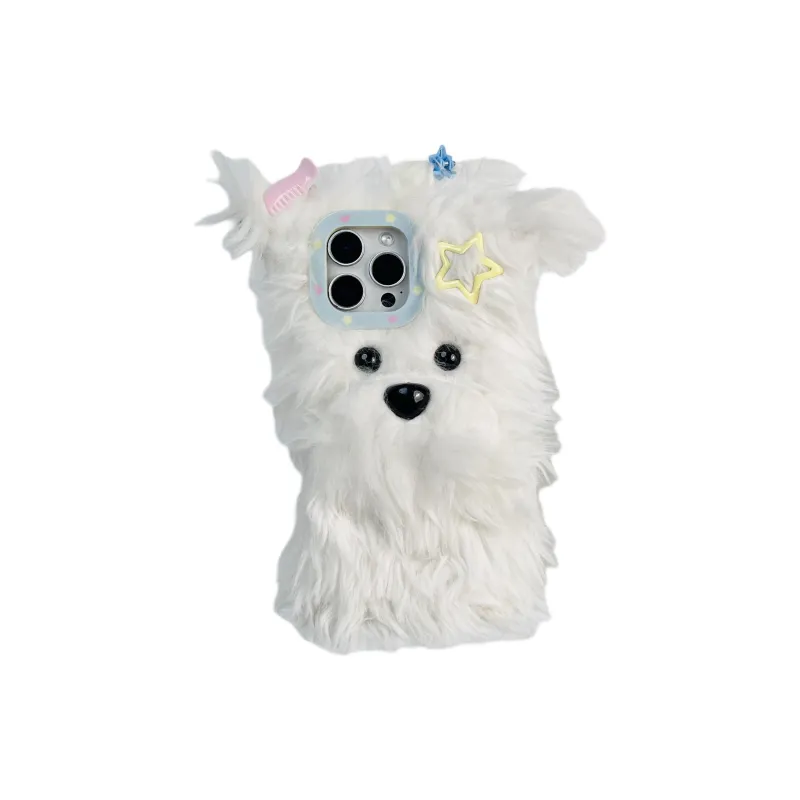 Wei Xin Plush Material Plush Hair Clips Xigao Land Phone Cases Compatible With IPhone 16/15 Pro Max/Apple 13/14 Pro/Max-0