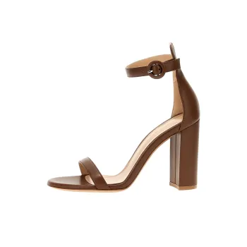 GIANVITO ROSSI Gaeta Strap Sandals 9cm Women's Brown