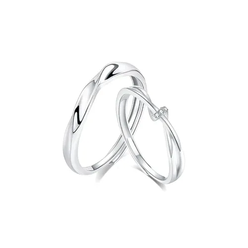 FORCHI 999 Fine Silver Rings Unisex Gift Box Set #Sweet Love Confession