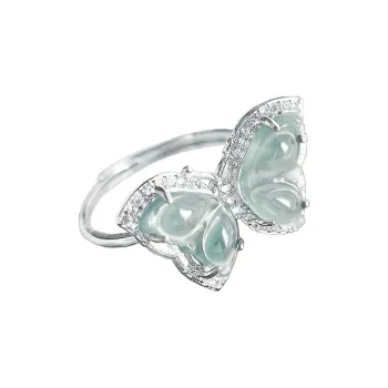 PUPAN Ice Type Jadeite Rings Women's