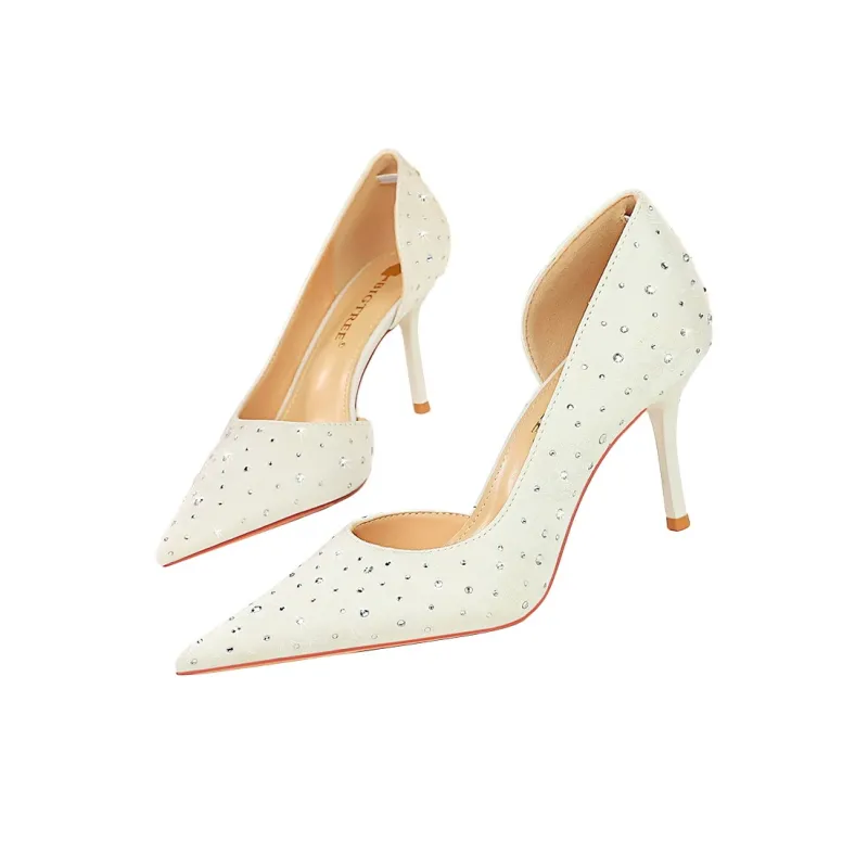 QITUMAUL Slim Heel High Heels 8cm Women's-5