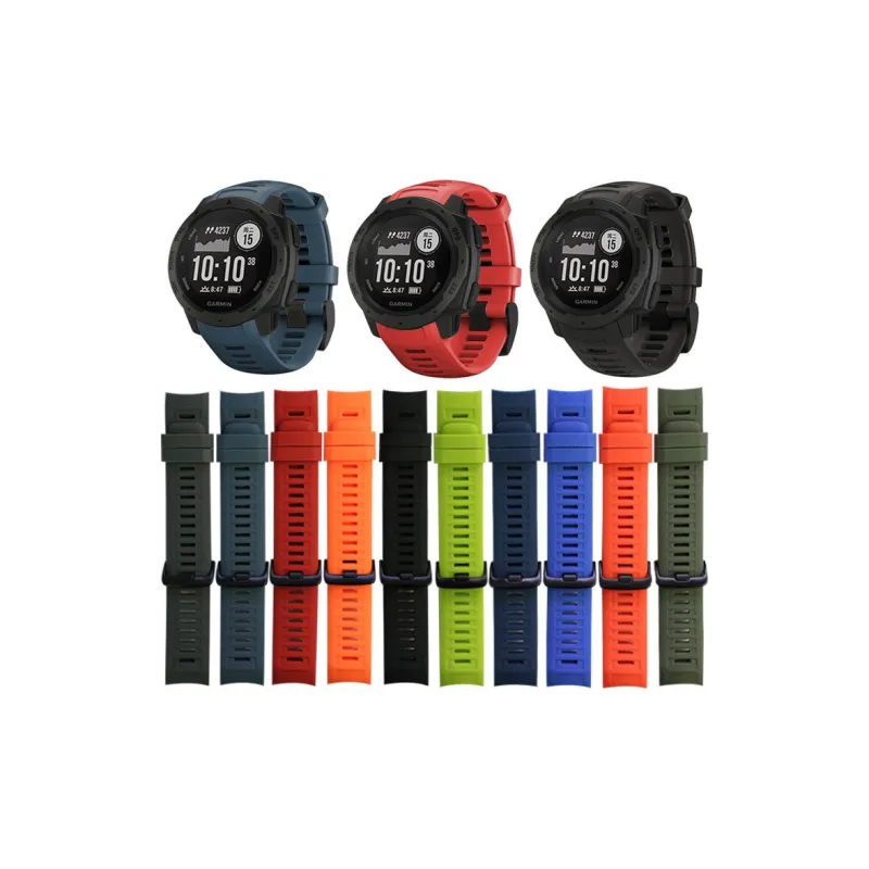 CHRROTA Compatibility Garmin Instinct Strap Replacement Watch Instinct 2 Silicone Strap 22mm Watch Strap-1