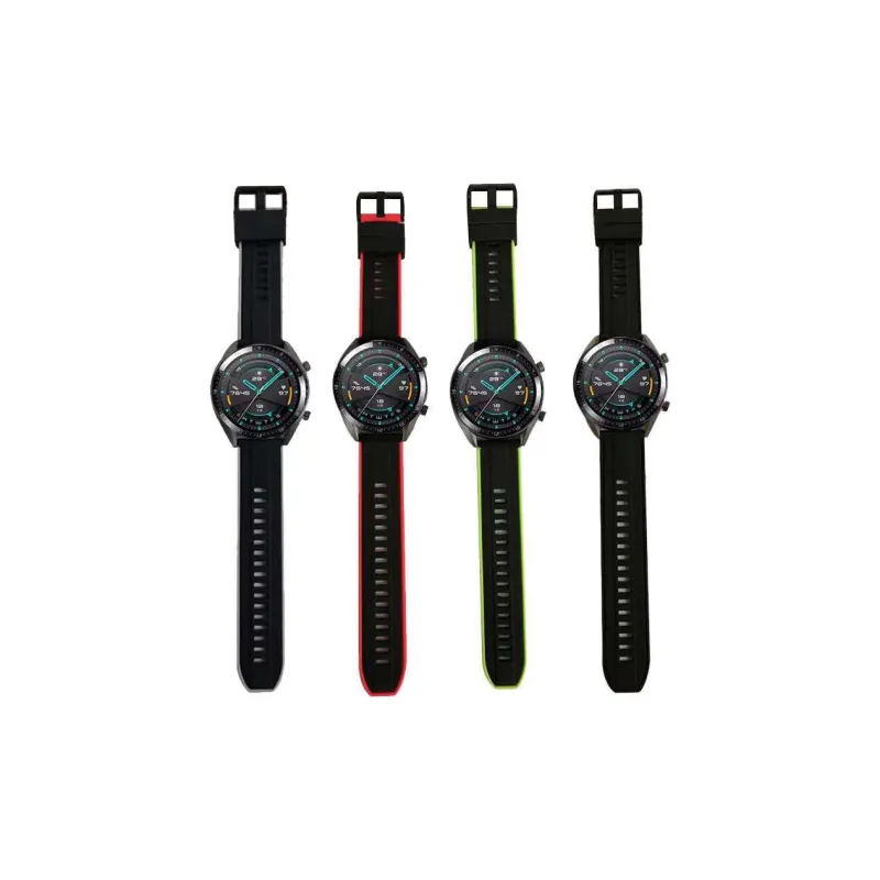 CHRROTA Compatibility Huawei GT2/GT3 Strap Huawei Magic Watch GT20/22mm Two Tone Silicone Strap Watch Strap-1
