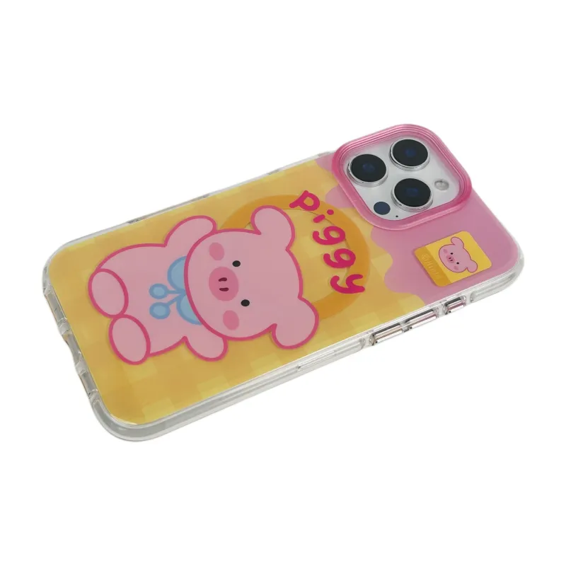 Wei Xin Acrylic Material Pink Pig Magnetic Stand Phone Cases Compatible With IPhone 16/15 Pro Max/Apple 13/14 Pro/Max-8