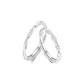 S999 Fine Silver-Intertwined Love Couple Rings
